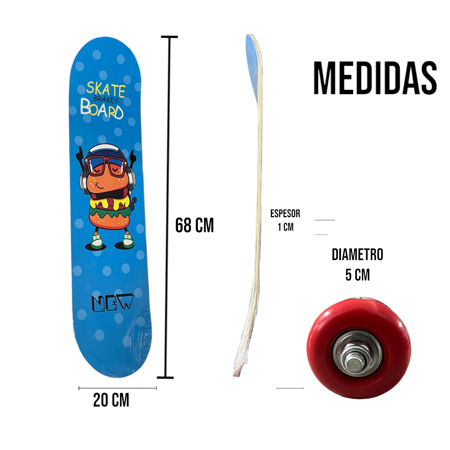 CDMX-TABLA DE SKATE PARA NIÑOS