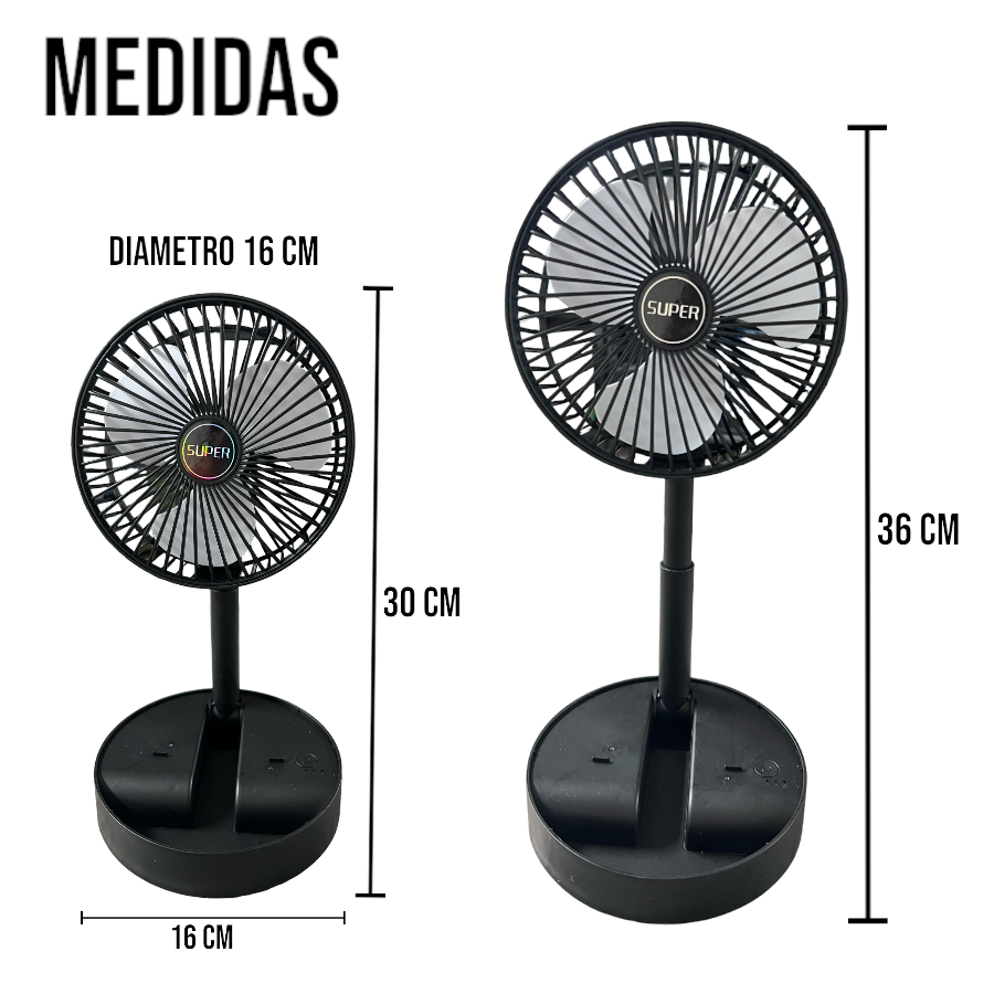 CDMX - MINI VENTILADOR DE ESCRITORIO AJUSTABLE CON TRES VELOCIDADES