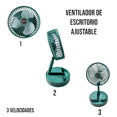 CDMX - MINI VENTILADOR DE ESCRITORIO AJUSTABLE CON TRES VELOCIDADES