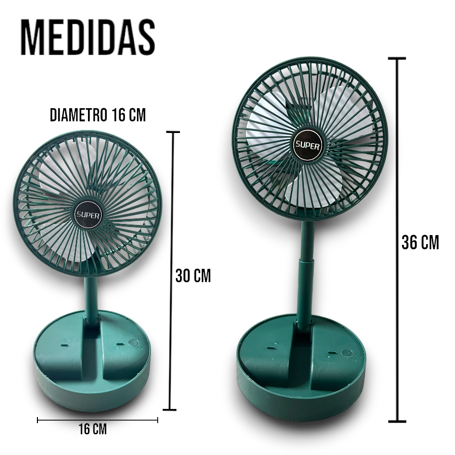 CDMX - MINI VENTILADOR DE ESCRITORIO AJUSTABLE CON TRES VELOCIDADES