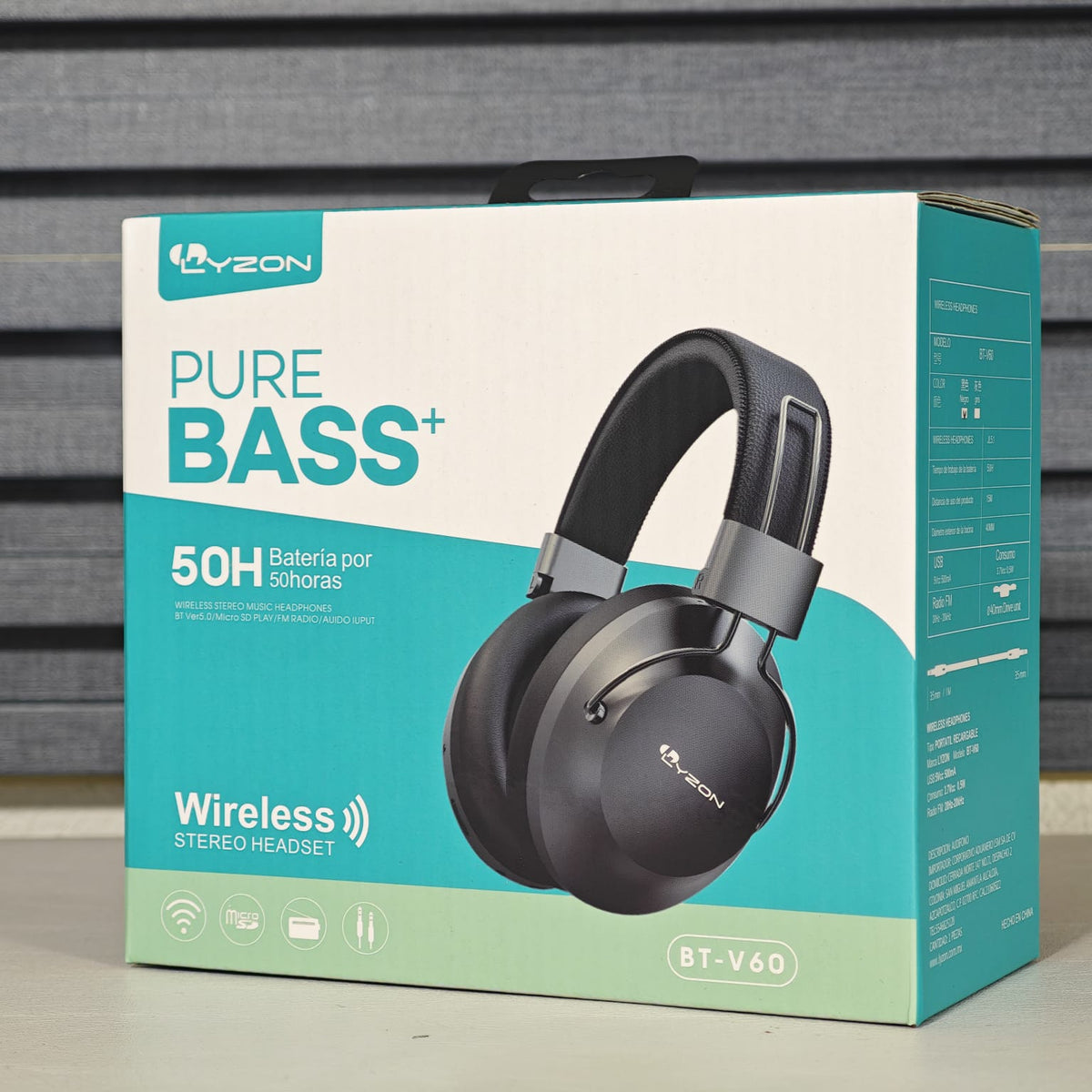 Audífono De Diadema Bluetooth BT-V60 LYZON