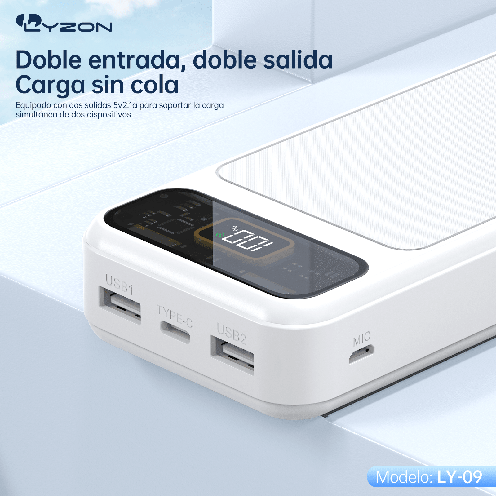 Batería Portátil PowerBanck LY - 09 - Mishop Mexico