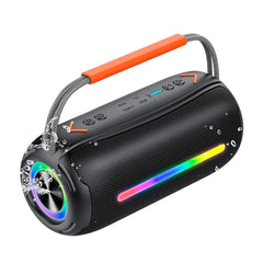 Bocina inalámbrica bluetooth de serie disco, cilíndrica, puerto tf, auxiliar y usb y luz rgb