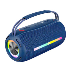 Bocina inalámbrica bluetooth de serie disco, cilíndrica, puerto tf, auxiliar y usb y luz rgb