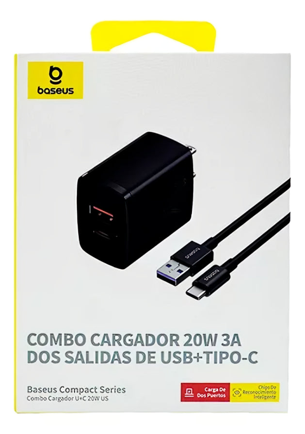 Combo De Cargador Rapido Cable Tipo C GAR001,   3 PIEZAS