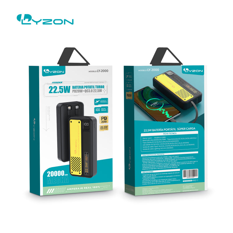 CDMX-PILA POWER BANK LYZON ly-2000