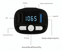 Transmisor Fm Coche Receptor Audio Estéreo Bluetooth Cz-1402