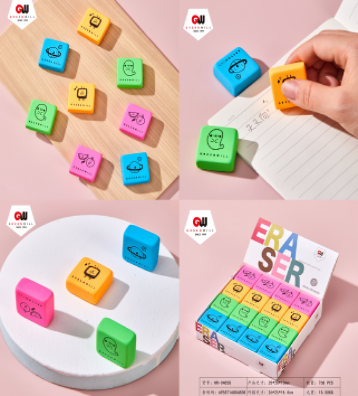 Borradores con diseño dibujos infantil Cont. 32pz - HR-04838