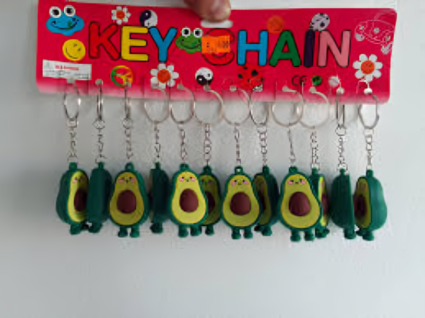Paquete de 12pz de llaveros de lindo aguacate -  KC-1717
