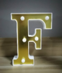 Lámparas de letras doradas y blancas con pegatina grande - 17134