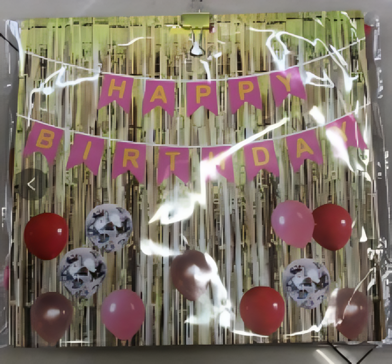 Set de cumpleaños de cortina  de lluvia de 13 piezas - 34809-43