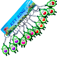 Paquete de 12pz de llaveros de lindo aguacate -  KC-1717