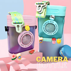 BOTELLA DE AGUA CON FORMA DE CAMARA 450ML -CUP014